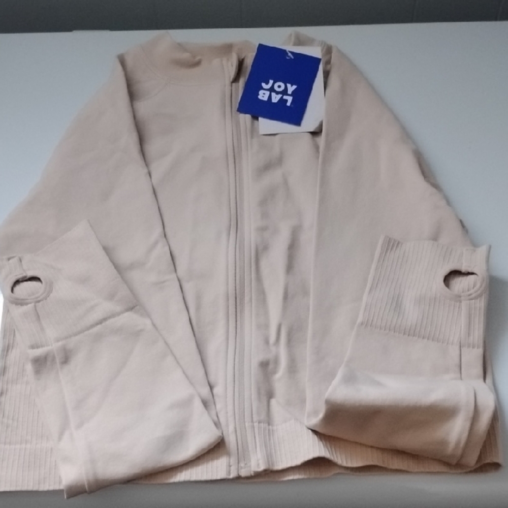 JoyLab Women's Beige Bomber Jacket - Picture 2 of 4